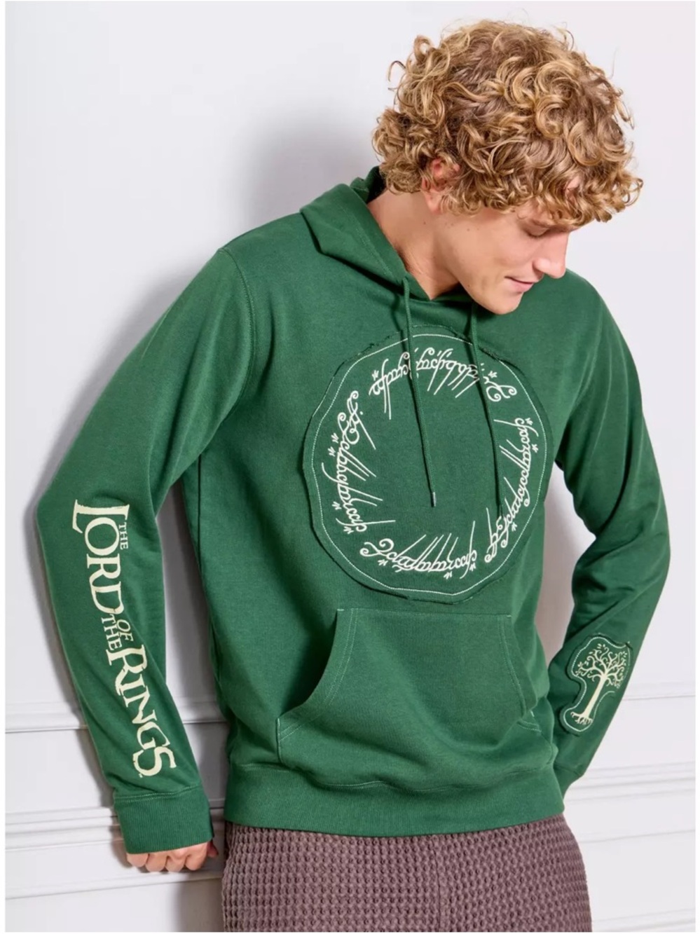 Green The Lord of the Rings Graphic Pullover Hoodie